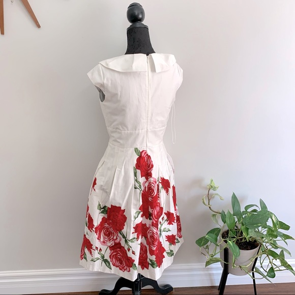 NWOT Roses Floral Swing Dress (Sz 6) - Picture 7 of 11